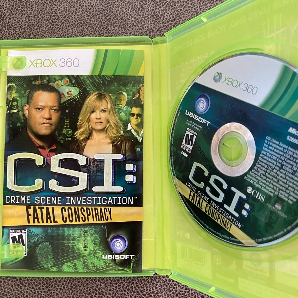 CSI: Crime Scene Investigation - Fatal Conspiracy (Microsoft Xbox 360, 2010)